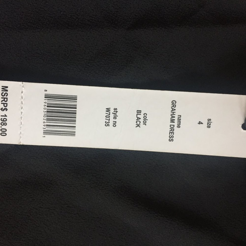 Walter Baker NWT Black Dress, Size 4 (Graham) - Picture 10 of 10